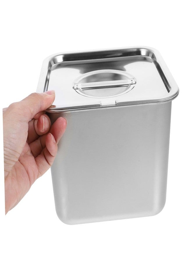 NAMOARLY Stainless Steel Ice Tub Freezer Ice Container Homemade Yogurt Airtight Storage Container Cover - Image 5